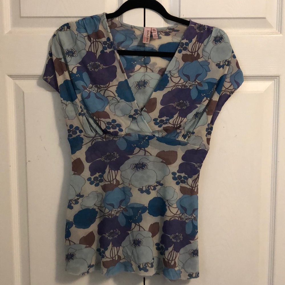 Blue & Purple floral top